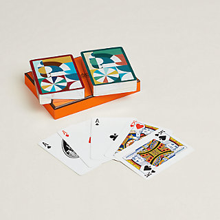 Set de 2 jeux de poker Cheval Natté | Hermès France